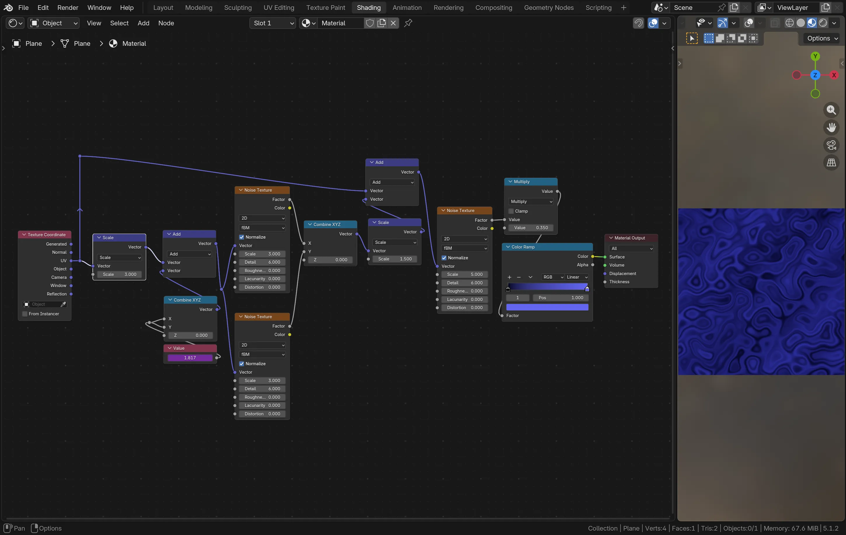 A rough recreation of the background shader in Blender Blender Shader Node Editor